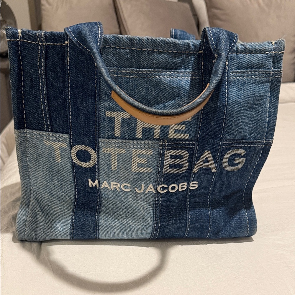 Marc Jacobs Blue Patchwork Tote Medium